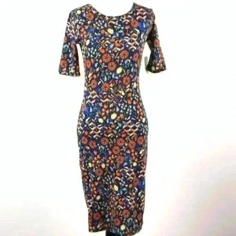 Lularoe Julia dress size XXS 00-0 floral pencil - Picture 3 of 11
